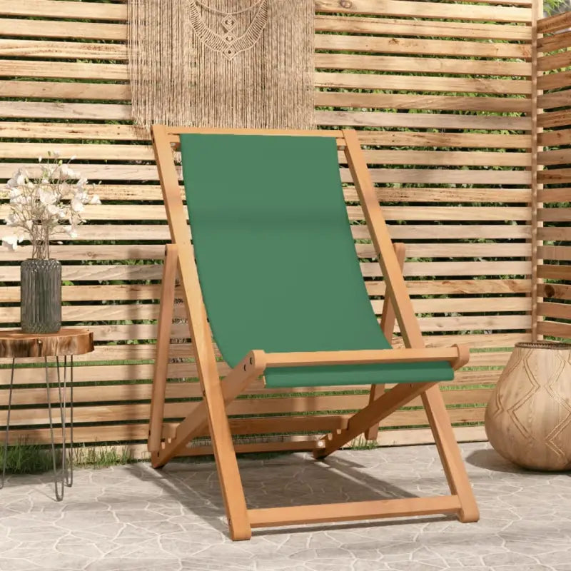 Fijn geschuurde houten Strandstoel voor tuin strand en camping - Tuinstoelen