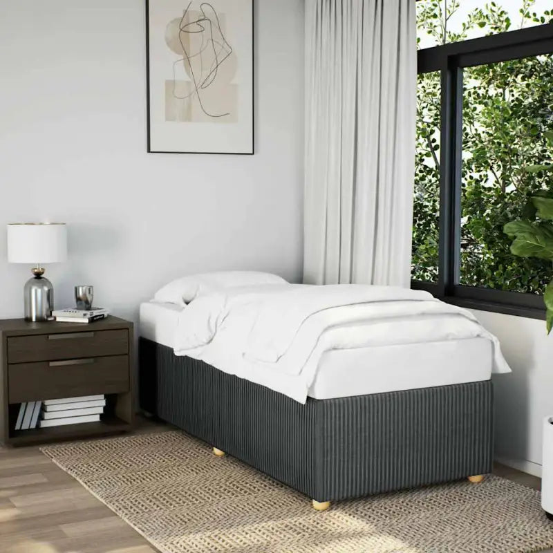 Fluweel bedframe voor comfortabele nachten - Donkergrijs / enkele maat - Bedden & bedframes
