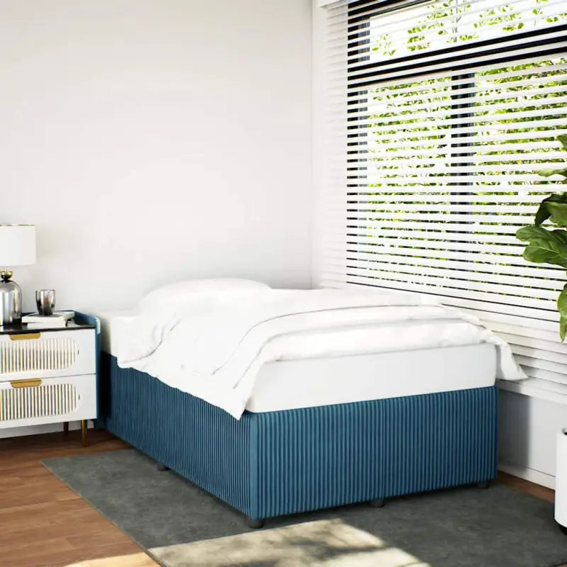 Fluweel bedframe voor een comfortabele en warme slaapkamer sfeer - Blauw / 120 x 190 cm - Bedden & bedframes