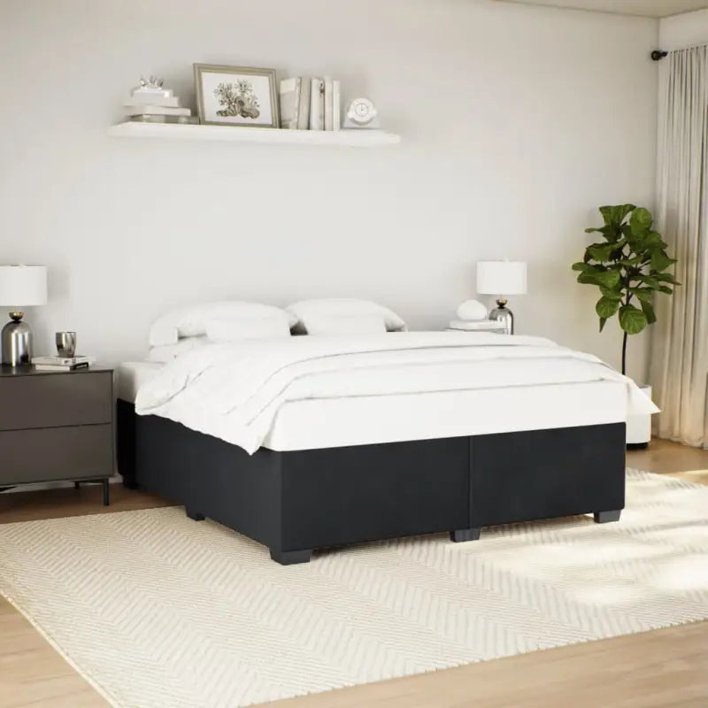 Fluwelen Bedframe voor Comfort en Stijl in de Slaapkamer - Zwart / 180 x 200 cm - Bedden & bedframes