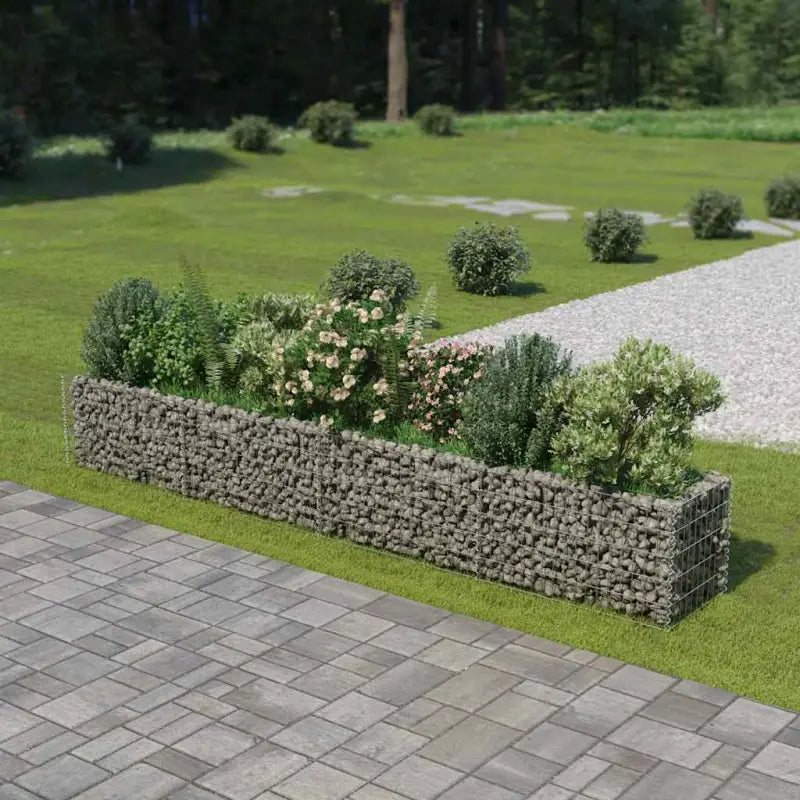 Gabion plantenbak van gegalvaniseerd staal voor tuin en terras - 360 x 50 x 50 cm / 1 - Bloempotten & plantenbakken