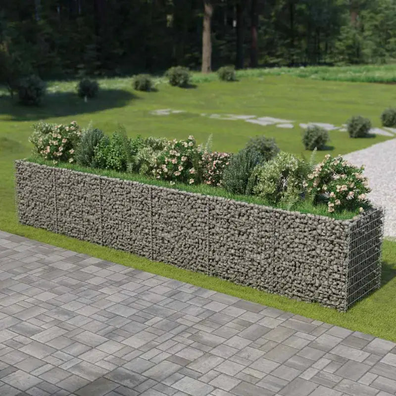 Gabion plantenbak van gegalvaniseerd staal voor tuin en terras - 540 x 90 x 100 cm / 1 - Bloempotten & plantenbakken