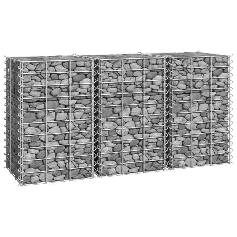 Gabion plantenbakken voor tuinen en landschapsontwerp - 30 x 30 x 50 cm (3 pcs) / 1 - Bloempotten & plantenbakken