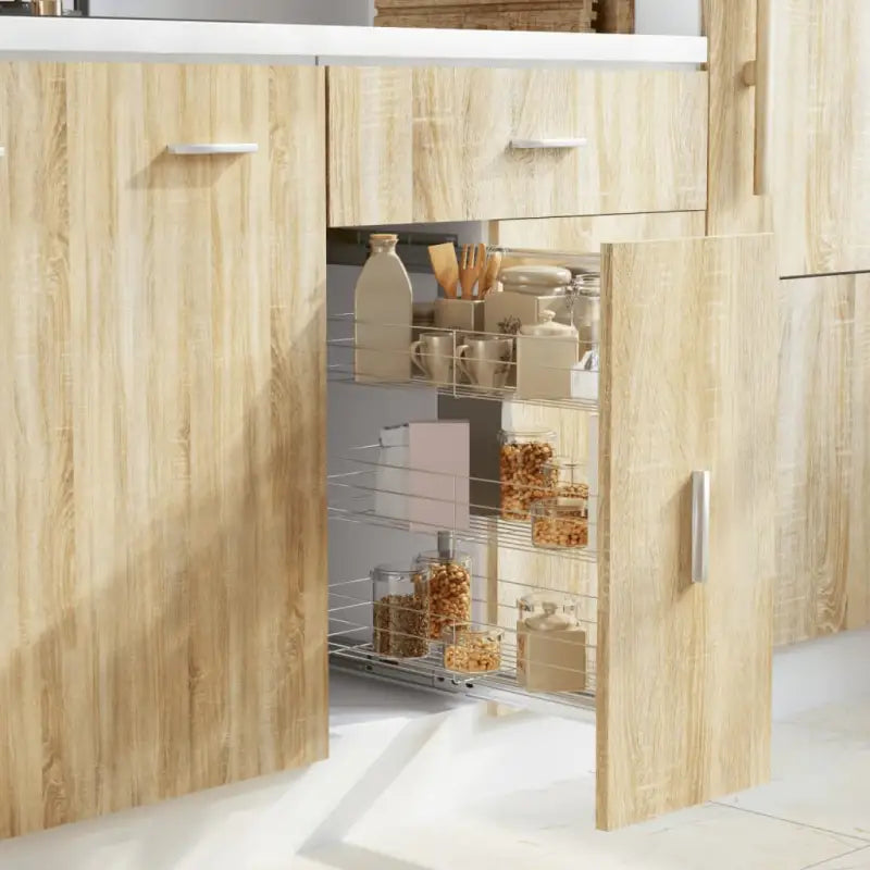 Gegalvaniseerd draad rek voor keukenbenodigdheden met praktische afmetingen - 47 x 25 x 56 cm - Houders & rekken