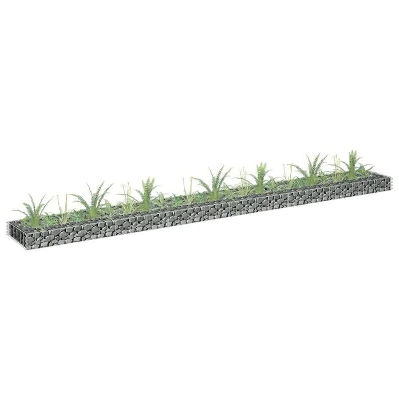 Gegalvaniseerd Staal Gabion Plantenbak voor Stijlvolle Tuinranden - 270 x 30 x 10 cm / 1 - Bloempotten & plantenbakken