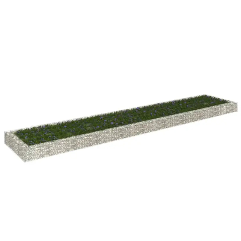 Gegalvaniseerd Staal Verhoogde Schanskorf Plantenbak voor Tuin en Terras - 500 x 100 x 20 cm / 1 - Bloempotten &