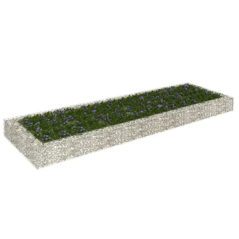 Gegalvaniseerd Staal Verhoogde Schanskorf Plantenbak voor Tuin en Terras - 300 x 100 x 20 cm / 1 - Bloempotten &