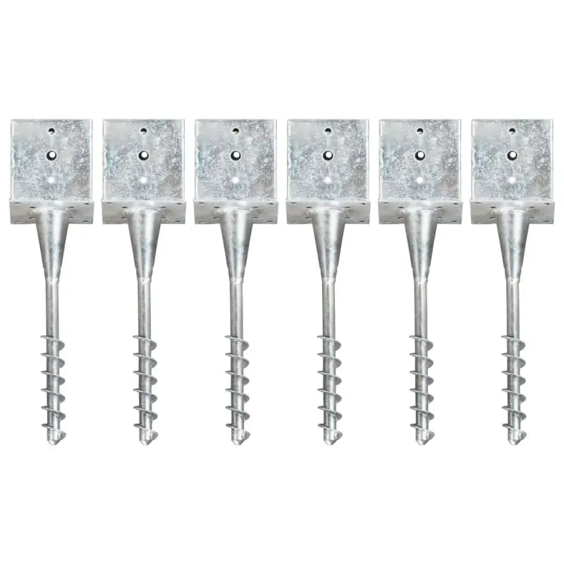 Gegalvaniseerde grondankers met voorgeboorde gaten voor een veilige basis - 14 x 14 x 58 cm / 6 - Grondankers