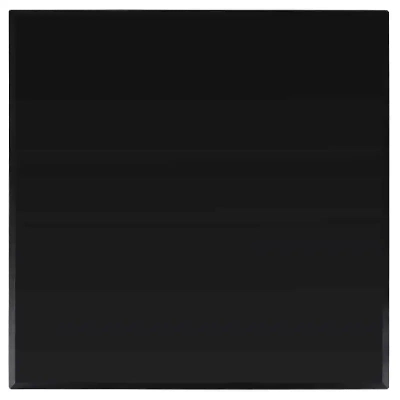 Gehard glazen tafelblad voor eettafels salontafels - Zwart / 70 x 70 cm / 1 - Tafelbladen