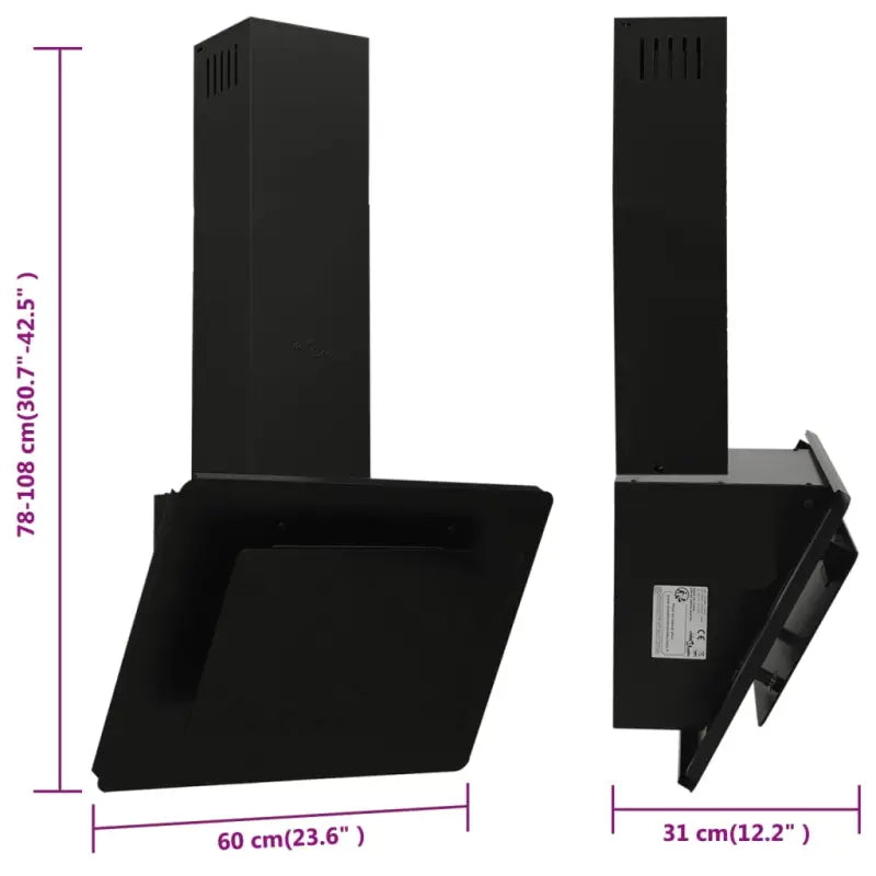 Geluidarme wandafzuigkap met roestvrij staal en wasbaar vetfilter - Afzuigkappen