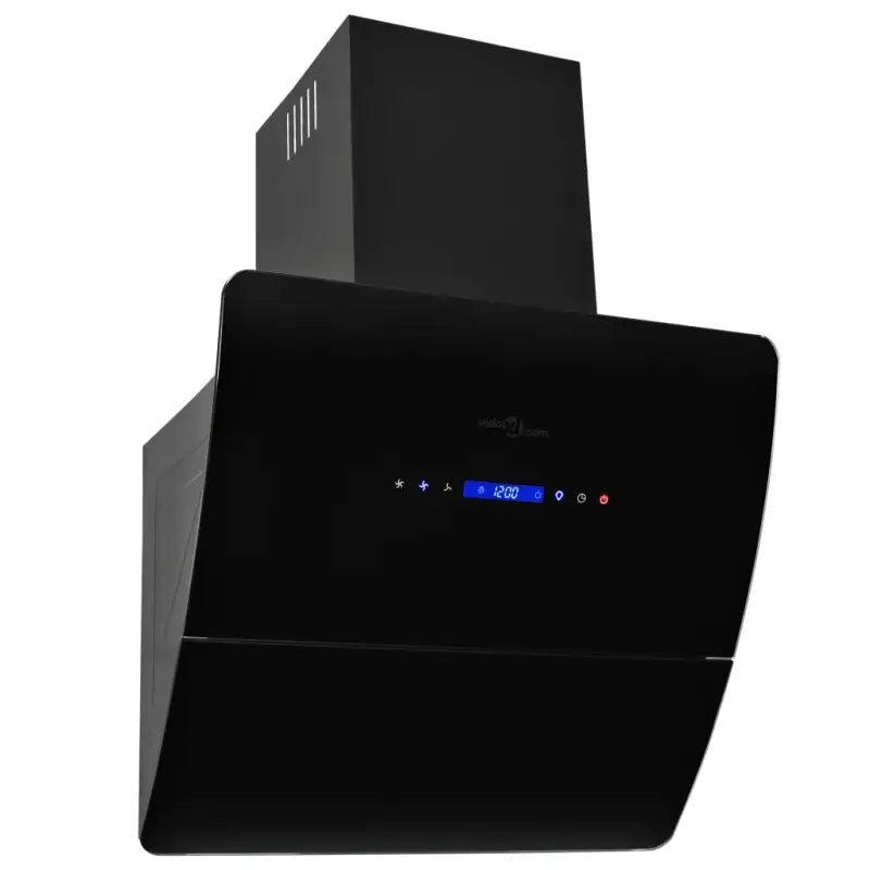 Geluidsarme wandafzuigkap met aluminium vetfilter en maximale luchtstroom - Zwart / 60 x 37 x 83 cm - Afzuigkappen