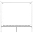 Gepoedercoat metalen bed met bovenframe voor privacy en charme - Bedden & bedframes