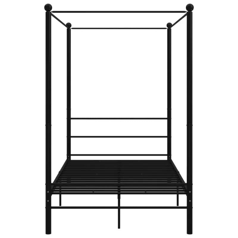 Gepoedercoat metalen bed met bovenframe voor privacy en charme - Bedden & bedframes