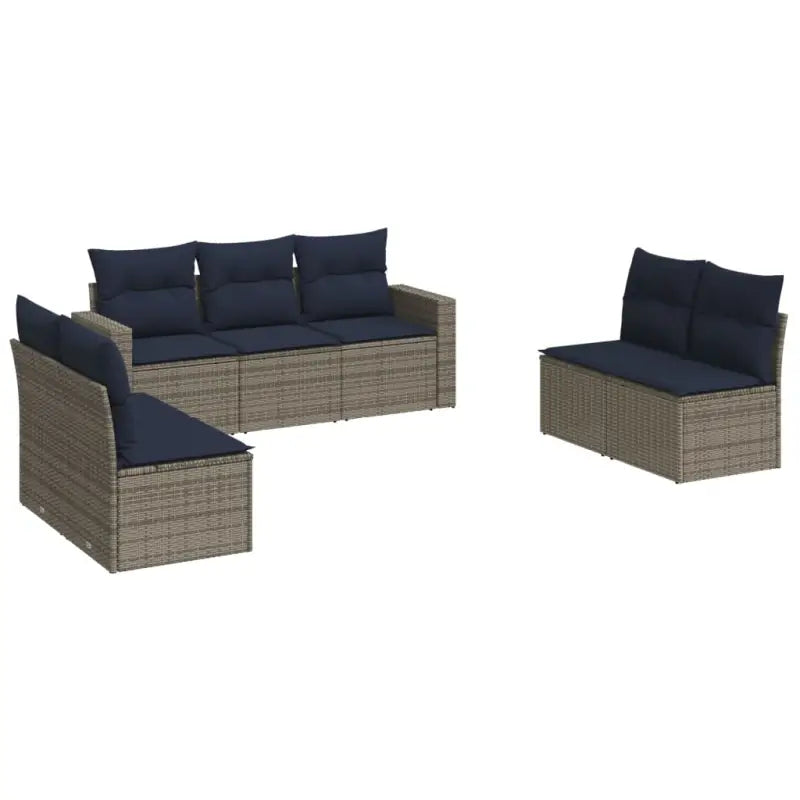 Gepoedercoat staal Lounge set met poly rattan voor comfortabele zitervaring - Tuinsets