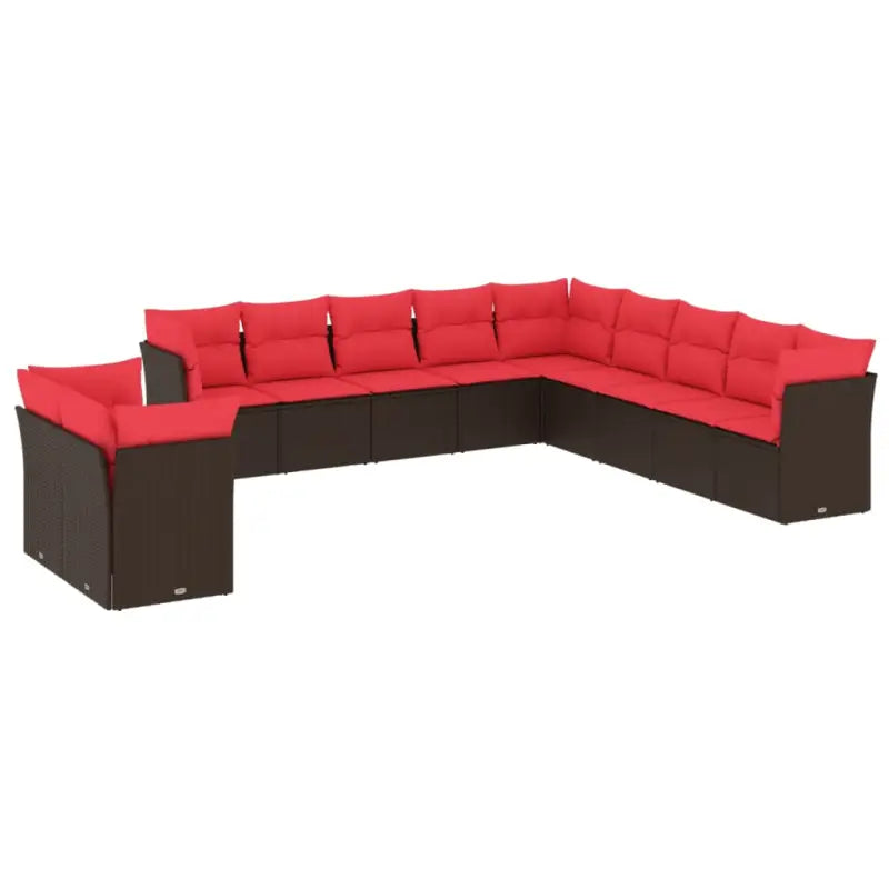 Gepoedercoat Staal Loungeset met Poly Rattan en Waterdichte Tas - Tuinsets