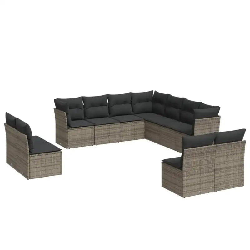 Gepoedercoat staal loungeset met poly rattan voor comfortabele zitervaring - Tuinsets