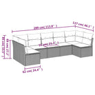 Gepoedercoat staal loungeset met poly rattan voor een comfortabele zitervaring - Tuinsets