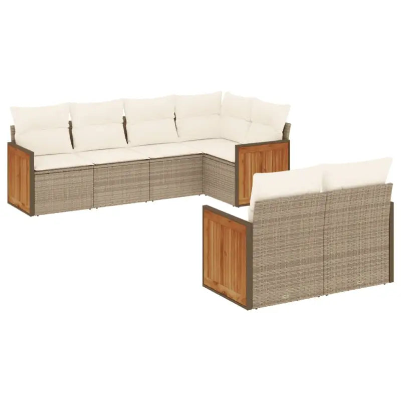 Gepoedercoat stalen loungeset met beige materiaal voor tuin of terras - Tuinsets