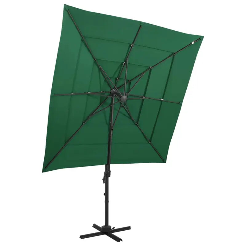 Gepoedercoate aluminium parasol met UV- en vochtbescherming - Groen / 1 - Parasols en zonneschermen