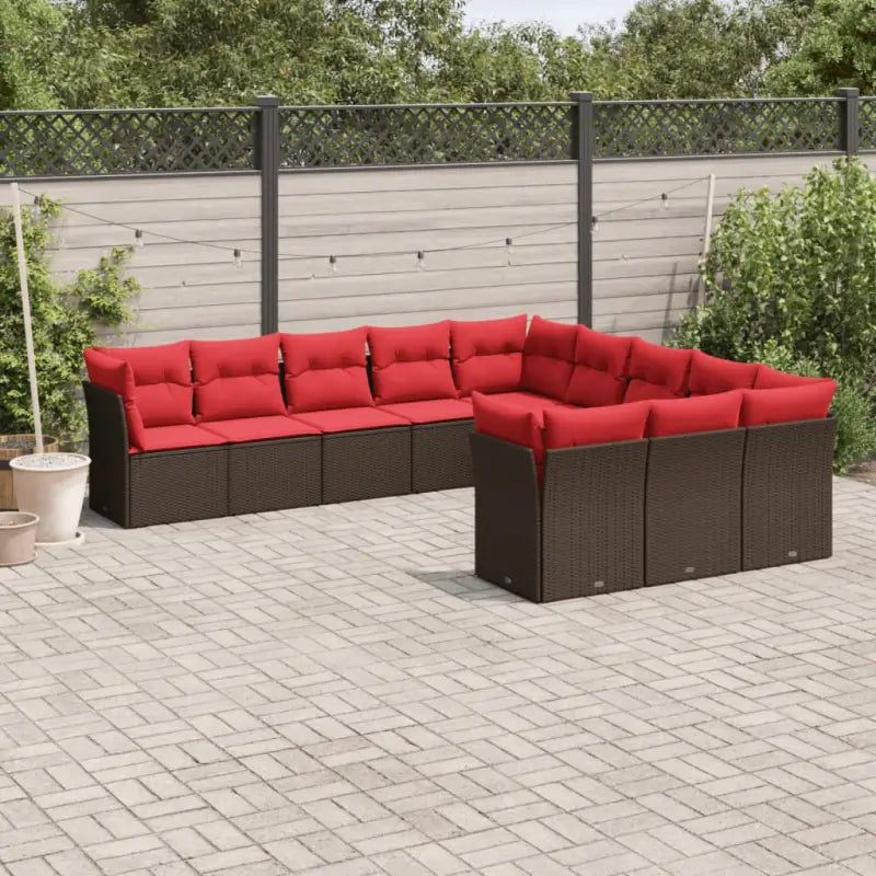 Gepoedercoated staal tuinset met poly rattan voor comfortabele zitervaring - Tuinsets