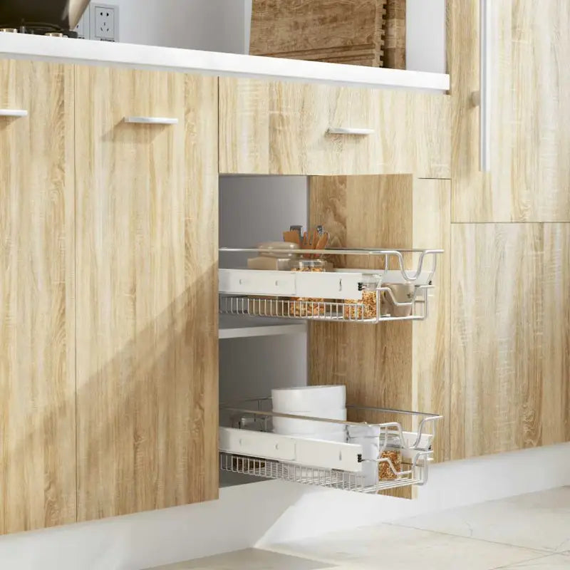 Gepolijst verchroomd staaldraad keukenrek voor handige opbergruimte - Houders & rekken voor keukenbenodigdheden