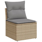 Gepolijste loungeset met beige materiaal en gepoedercoat staal afmetingen - Tuinsets