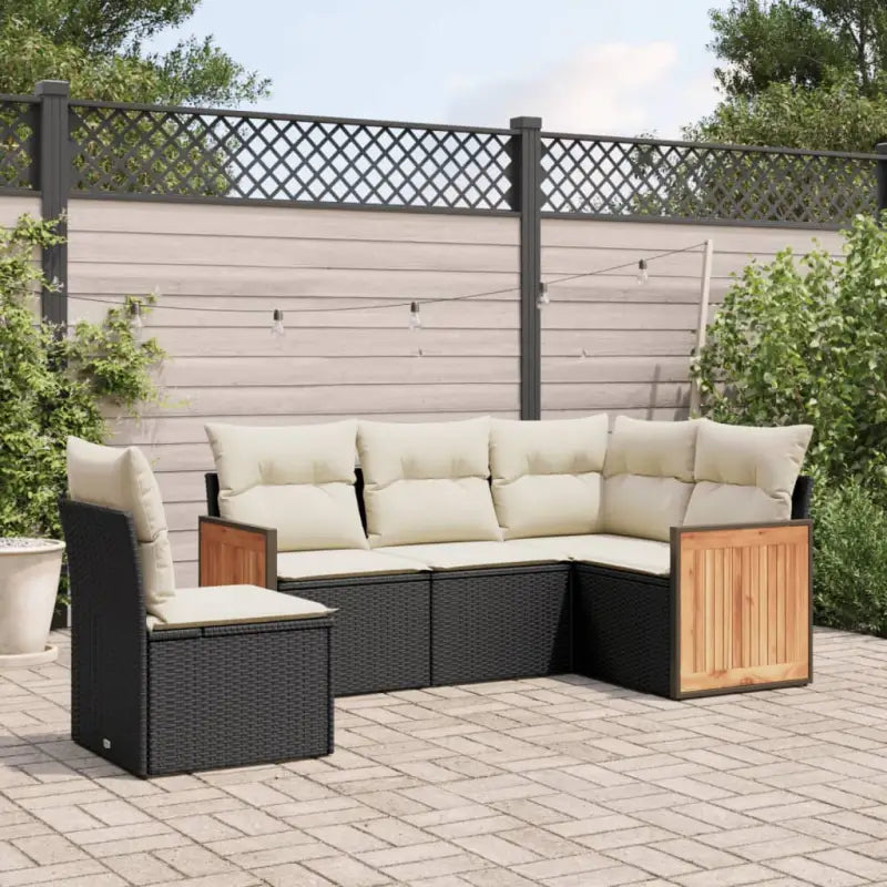 Gepubliceerd tuinsets met beige materiaal en gepoedercoat staal afmetingen - Zwart en crème / Zonder tafel - Tuinsets