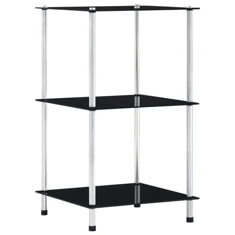 Gestructureerde glazen kast met gehard glas voor moderne opbergruimte - Zwart / 1 / 67 cm - Boekenkasten