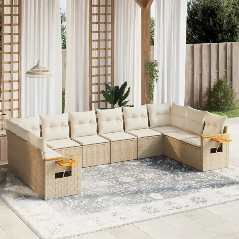 Gezellige tuinset met beige materiaal en waterdichte tas - beige en crèmekleurig / Zonder tafel - Tuinsets