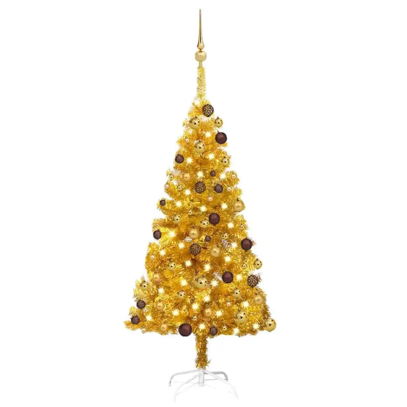 Glanzende Gouden Kunstkerstboom voor een Unieke Kerstsfeer - Goud / 120 x 65 cm / 1 - Kerstbomen