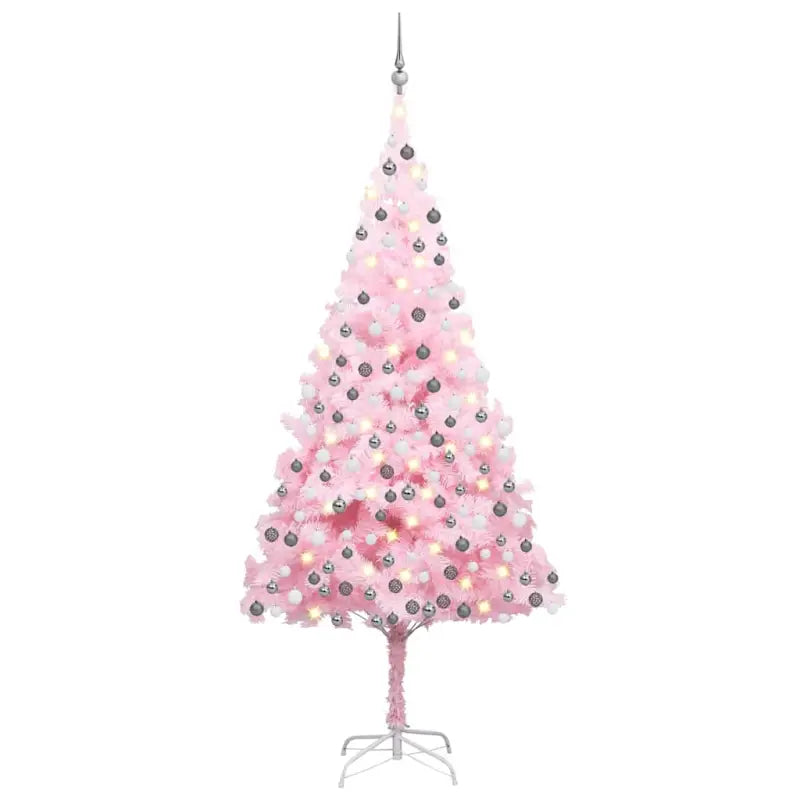 Glanzende Gouden Kunstkerstboom voor een Unieke Kerstsfeer - Roze en grijs / 240 x 120 cm / 1 - Kerstbomen