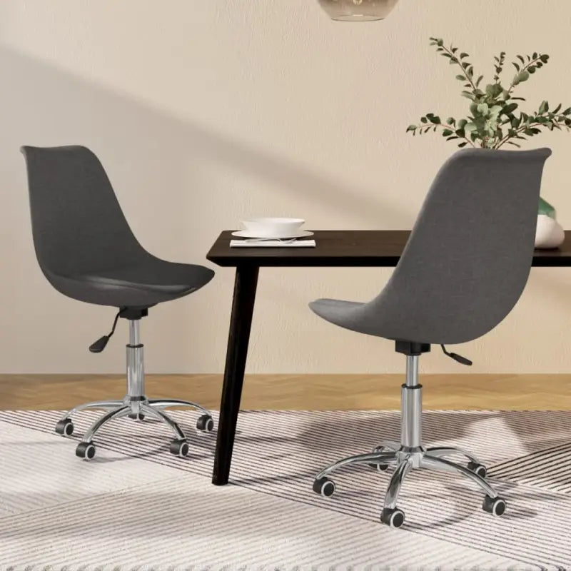 Graden draaibare eetkamerstoelen met modern en comfortabel design - Donkergrijs / 2 - Eetkamerstoelen