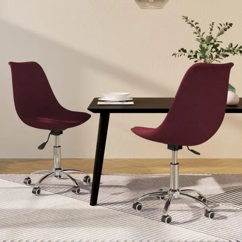 Graden draaibare eetkamerstoelen met modern en comfortabel design - Paars / 2 - Eetkamerstoelen