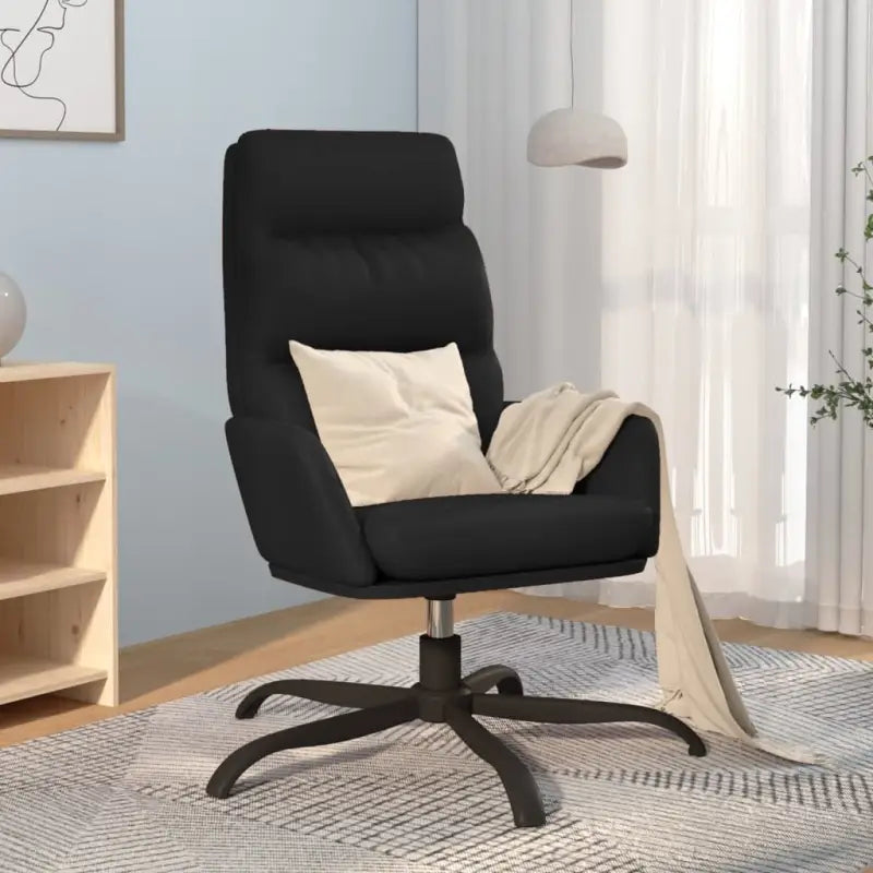 Graden draaibare relaxstoel voor ultiem zitcomfort in elke kamer - Zwart / 1 / Zonder voetensteun - Fauteuils &