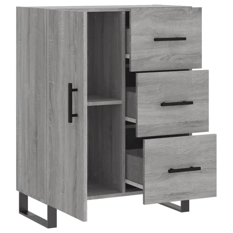 Grijs Sonoma Dressoir met bewerkt hout voor een tijdloze uitstraling - Dressoirs & buffetkasten