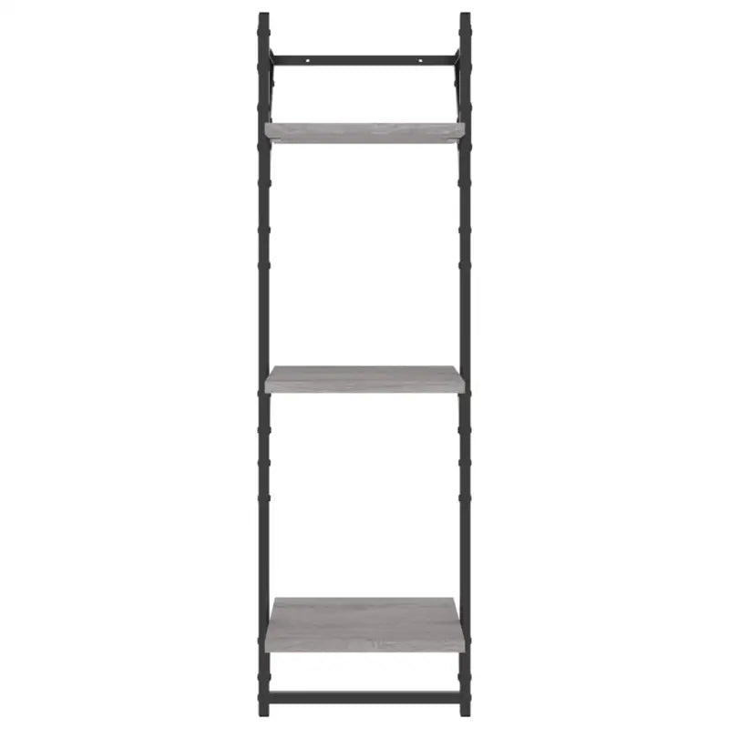 Grijs Sonoma wandplanken set in bewerkt hout voor stijlvolle muurdecoratie - Grijs sonoma / 6 / 1 - Wandplanken