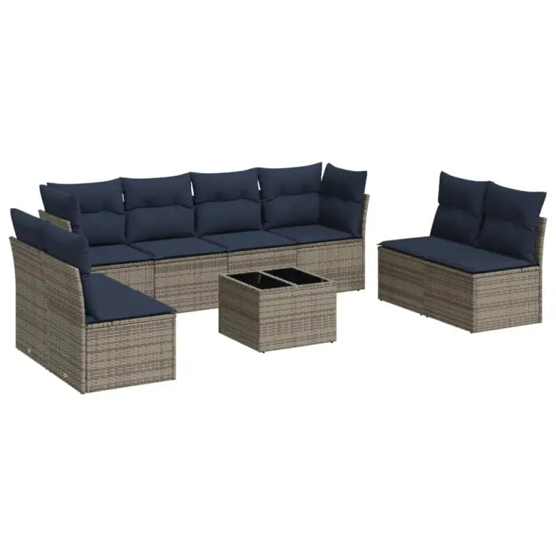 Grijze loungeset met waterdichte tas en gepoedercoat staal voor buiten - Tuinsets