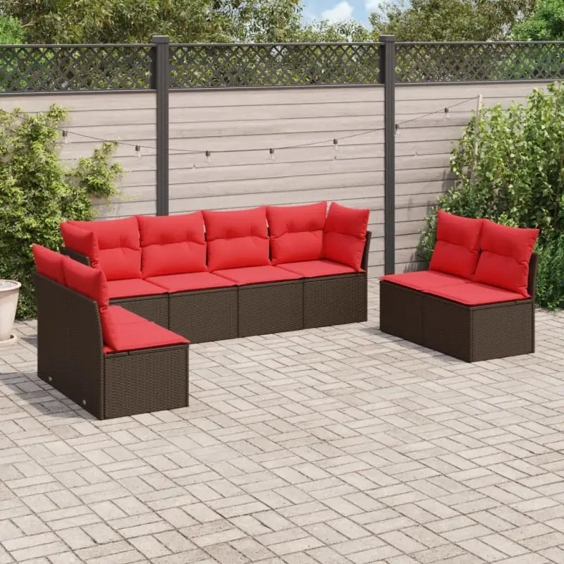 Grijze loungeset met waterdichte tas en gepoedercoat staal voor buiten - Bruin / Zonder tafel - Tuinsets