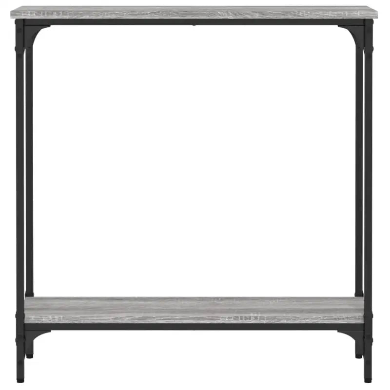 Grijze Sonoma bijzettafel met bewerkt hout en verstelbare poten - Bijzettafels