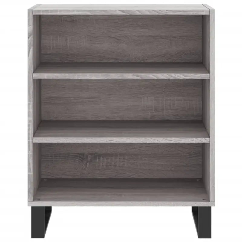 Grijze Sonoma dressoir met bewerkt hout en ijzeren Poten - Dressoirs & buffetkasten