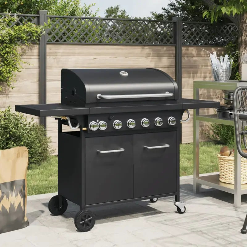 Grote gasbarbecue met ingebouwde thermometer en gepoedercoat staal - 7 branders - Barbecues