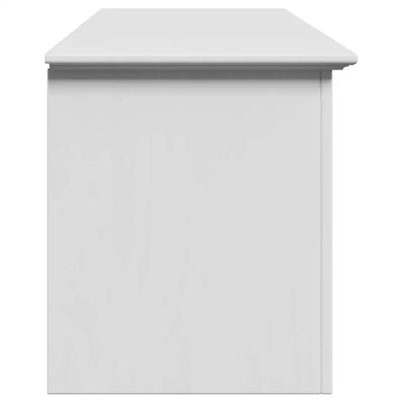 Halbank van massief grenenhout met metalen handgrepen en bewerkt hout - Opberg- & halbankjes