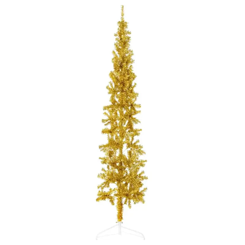 Halve kunstkerstboom voor een gezellige feestdagen sfeer - Goud / 210 cm / 1 - Kerstbomen