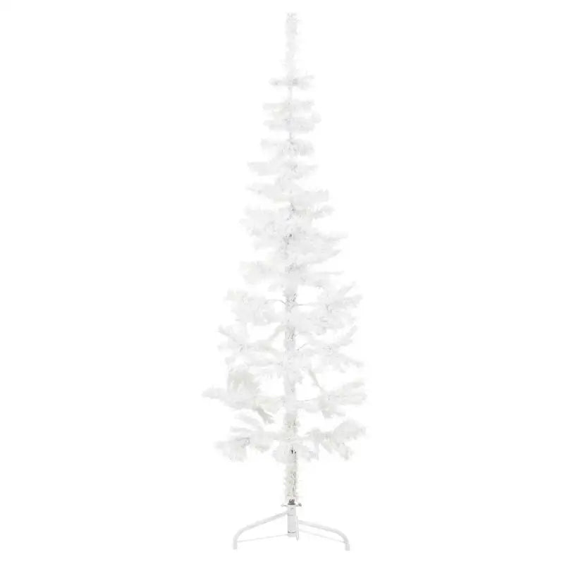 Halve kunstkerstboom voor een gezellige feestdagen sfeer - Wit / 120 cm / 1 - Kerstbomen