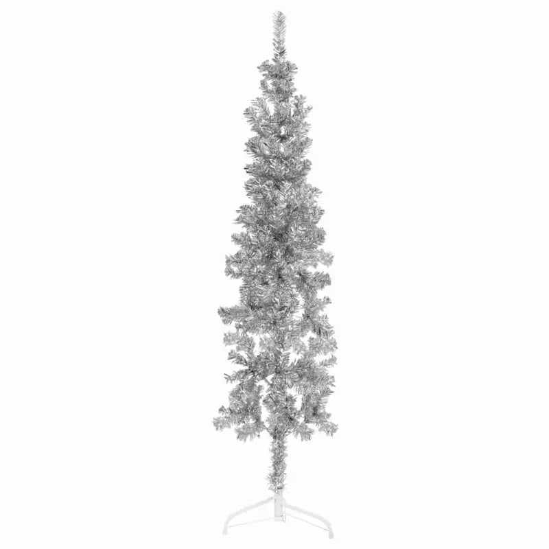 Halve kunstkerstboom voor een gezellige feestdagen sfeer - Zilver / 150 cm / 1 - Kerstbomen