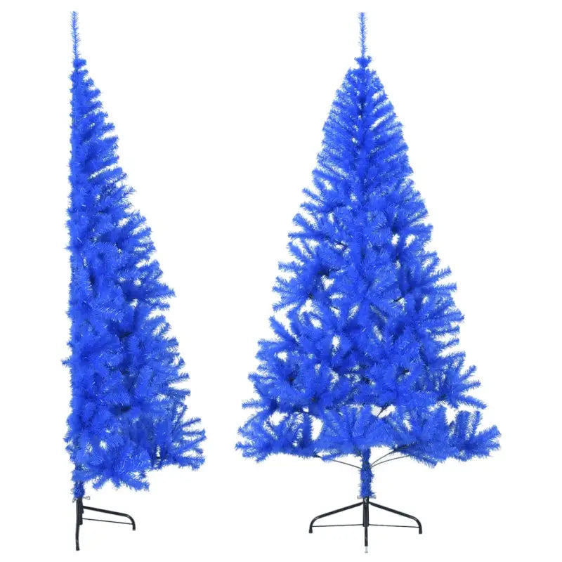 Halve kunstkerstboom voor een volle en realistische feestdagen sfeer - Blauw / 180 x 115 cm / 1 - Kerstbomen