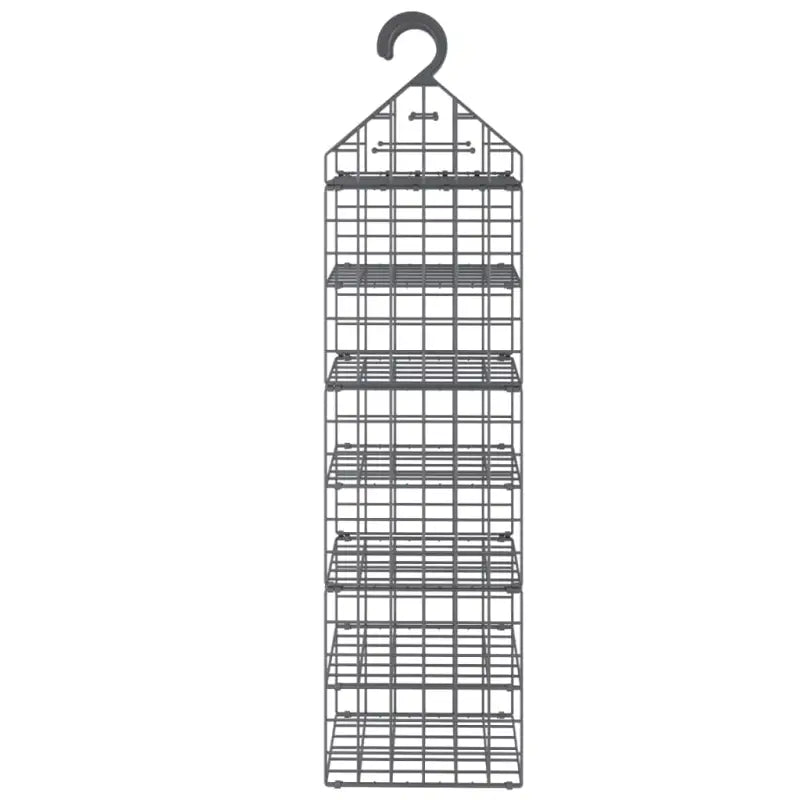 Hangende kastorganiser met open ontwerp en zeven planken voor ordening - Kledingrekken & kastinrichting