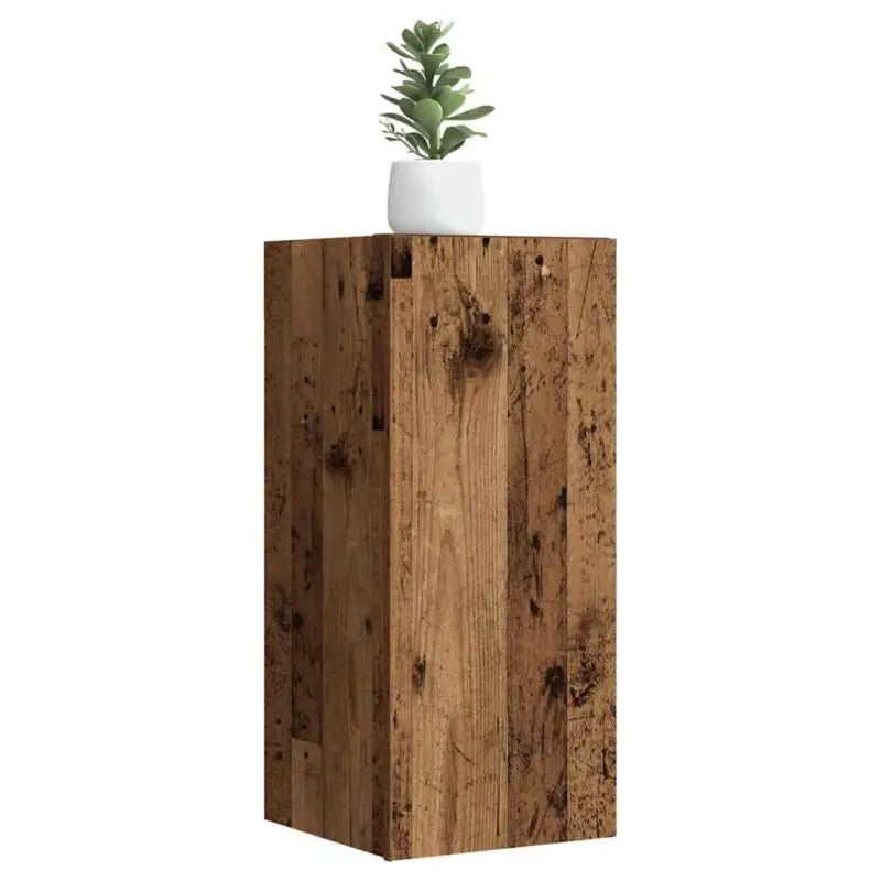 Hangende Tv-meubel van bewerkt hout voor een trendy woonkamer sfeer - Oud hout / 1 / 60 cm - Tv-meubels