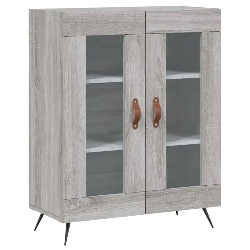 Hoge kast in grijs sonoma met ijzeren poten voor een trendy interieur - Dressoirs & buffetkasten