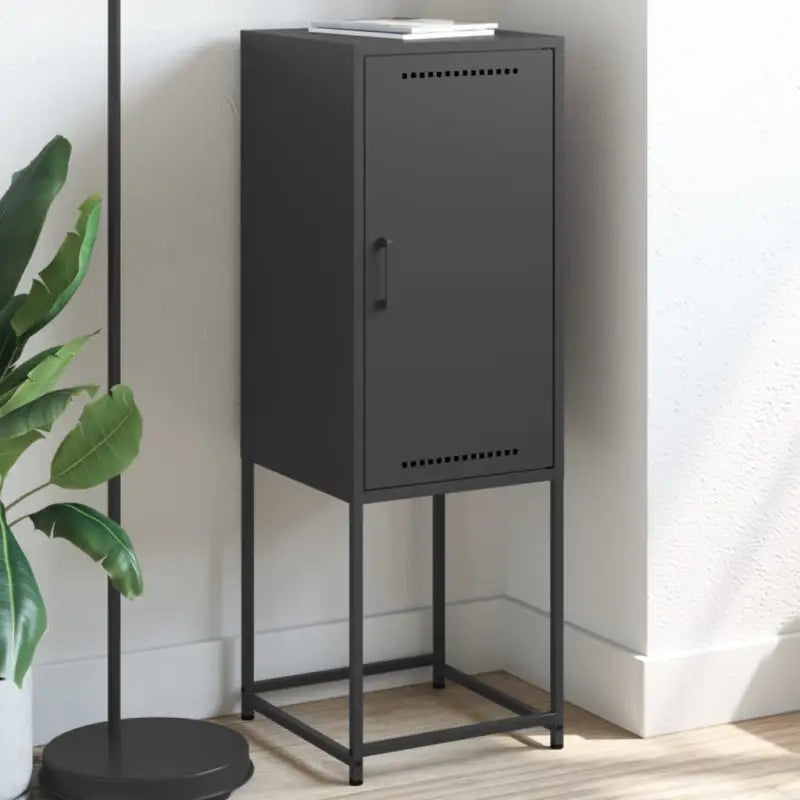 Hoge kast met industriële stijl voor woon- en slaapkamer - Zwart / 1 - Dressoirs & buffetkasten